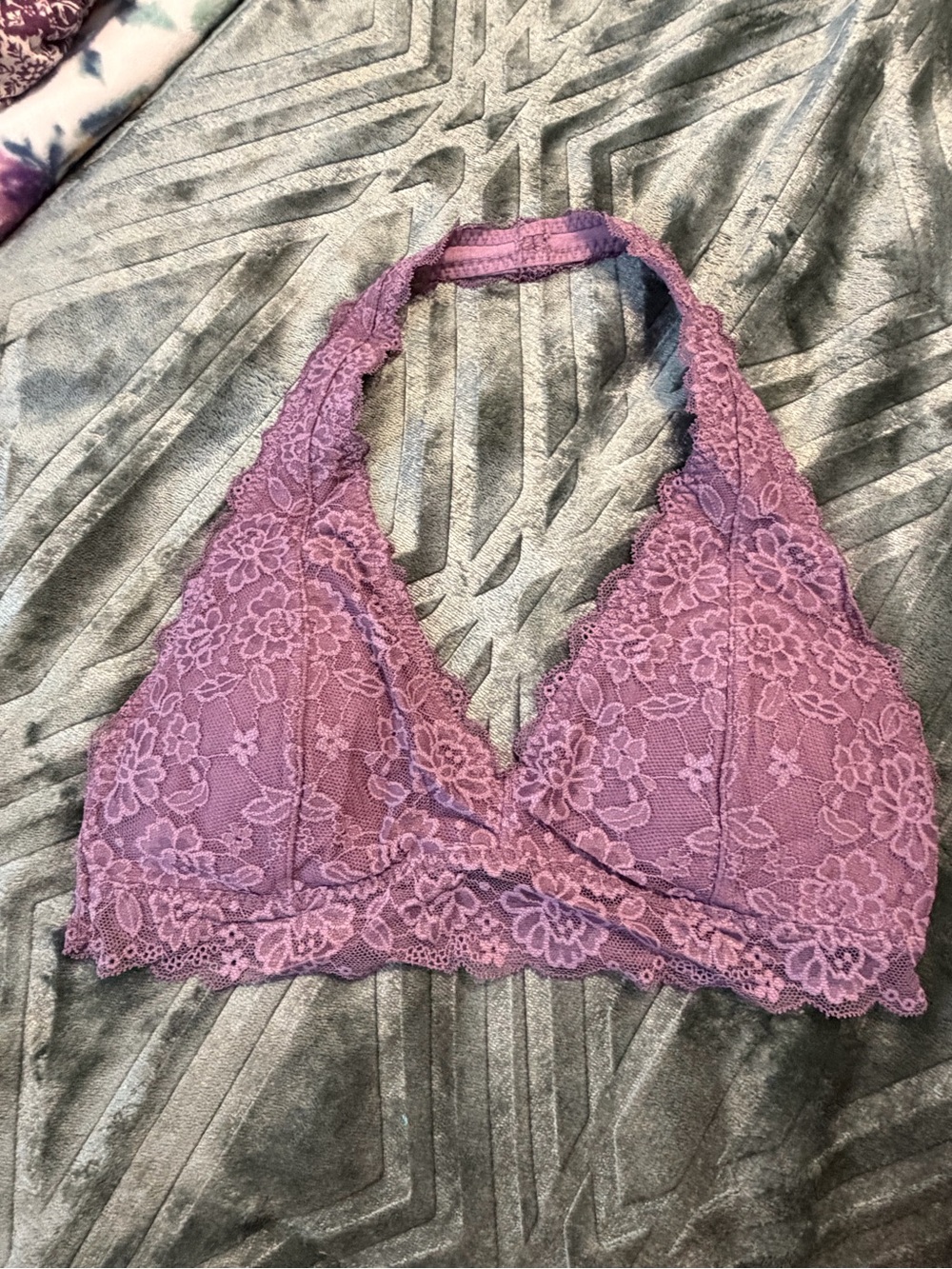 Gilly Hicks Lavender Lace Halter Bralette